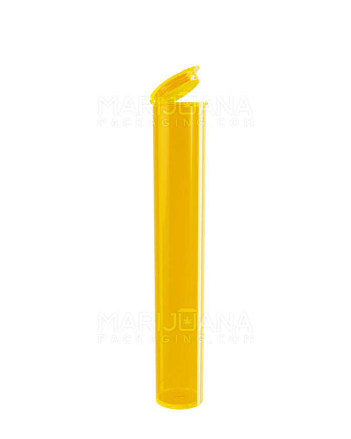 King Size Pop Top Transparent Plastic Pre-Roll Tubes | 116mm - Amber - 100 Count Image