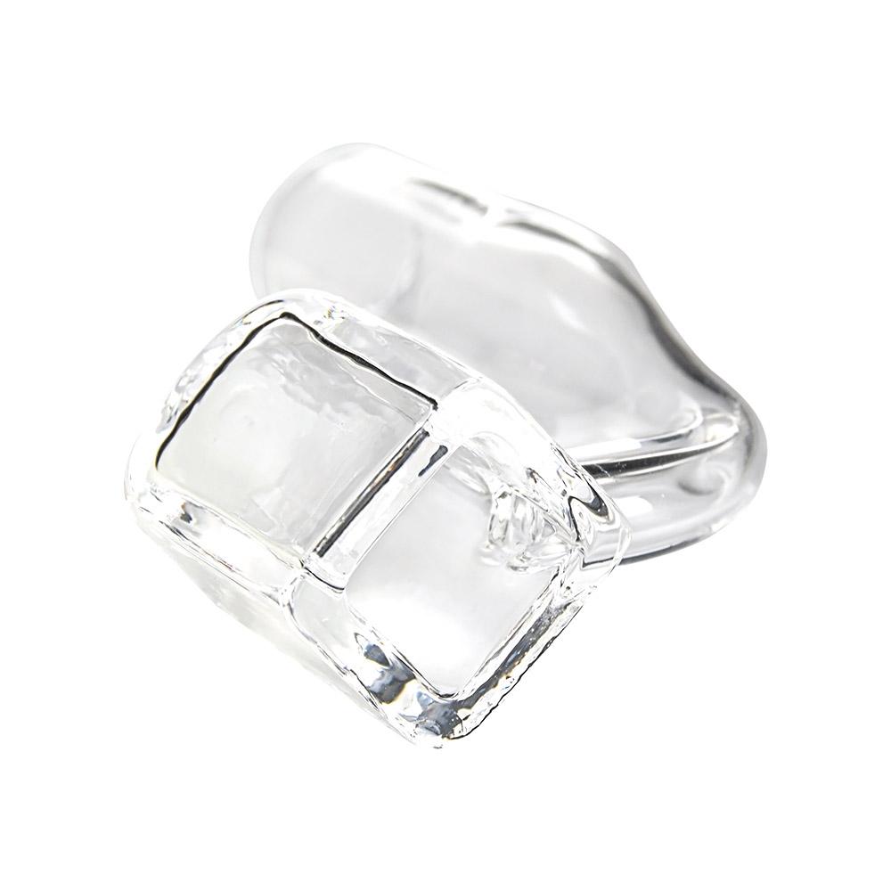 Male 4mm Thick Sugar Cube Quartz Banger 18mm - 3