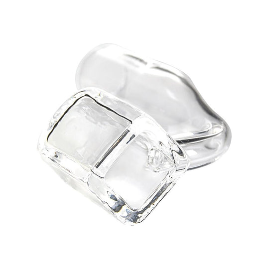 Male 4mm Thick Sugar Cube Quartz Banger 18mm - 3