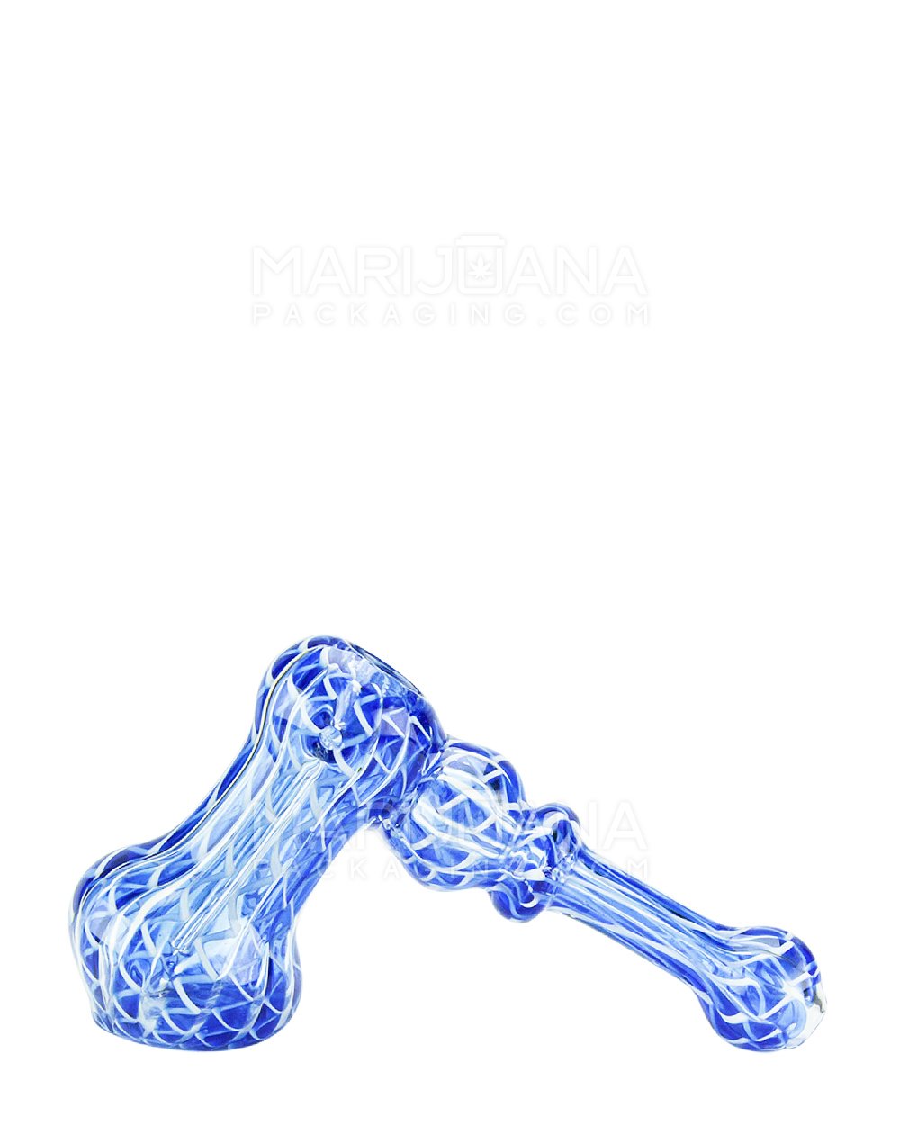 Marble Ribbon Glass Hammer Bubbler 6.5" - 4