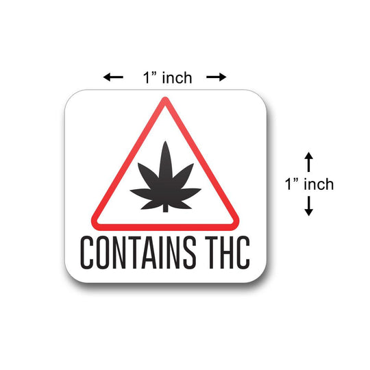 Massachusetts - Maine THC Triangle Labels | 1in x 1in - Square - 1000 Count - 4