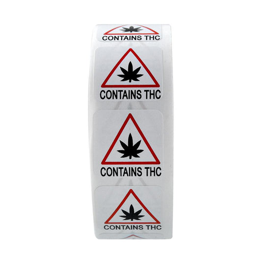 Massachusetts - Maine THC Triangle Labels | 1in x 1in - Square - 1000 Count - 3