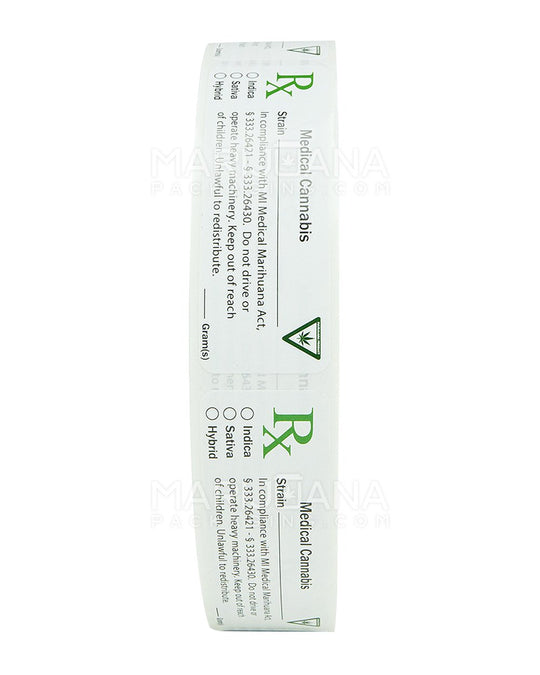 Michigan Medical Labels w/ THC Logo | 3in x 1in - Rectangle - 1000 Count - 3