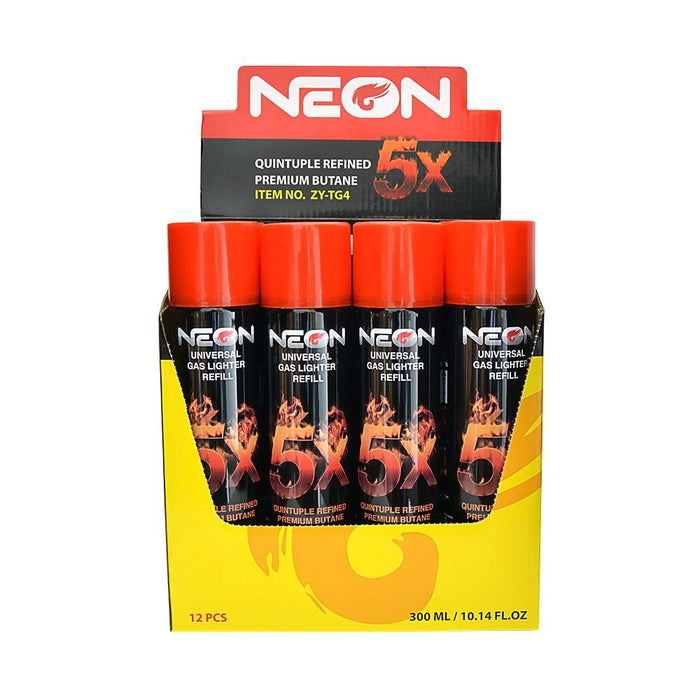 NEON | 'Retail Display' Premium Refined Butane Canisters | 5x - BHO - 12 Count Image