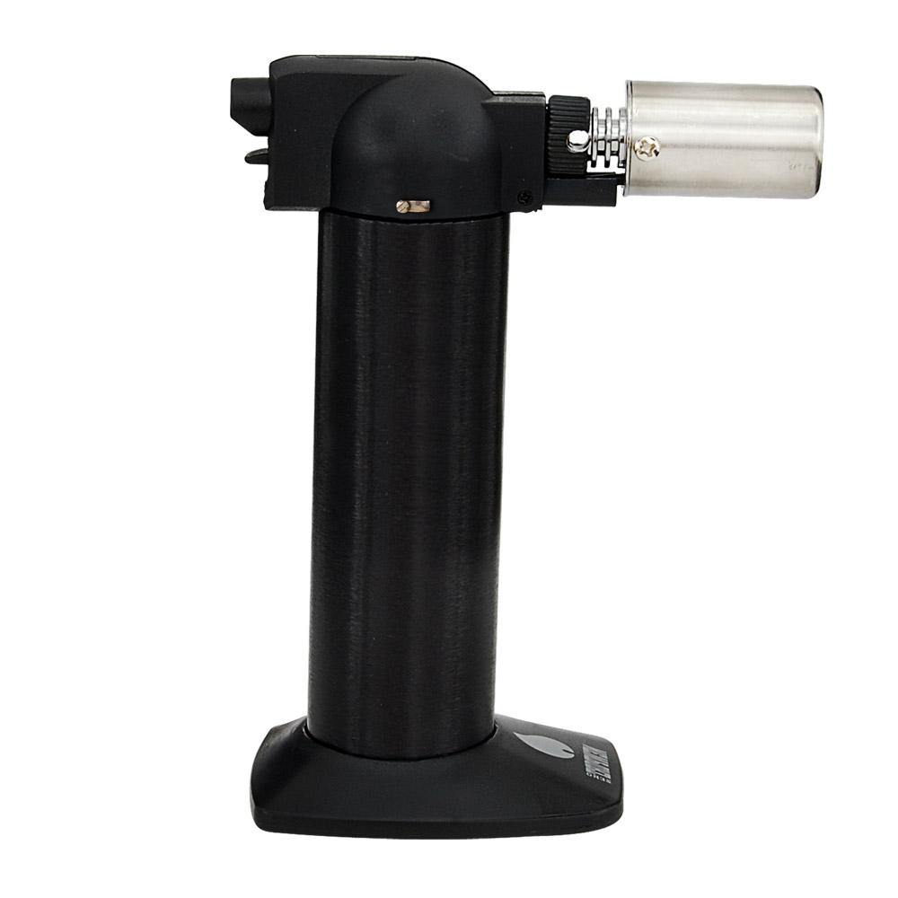 NEWPORT | Metal Cigar Torch w/ Safety Lock | 6in Tall - No Butane - Black - 4