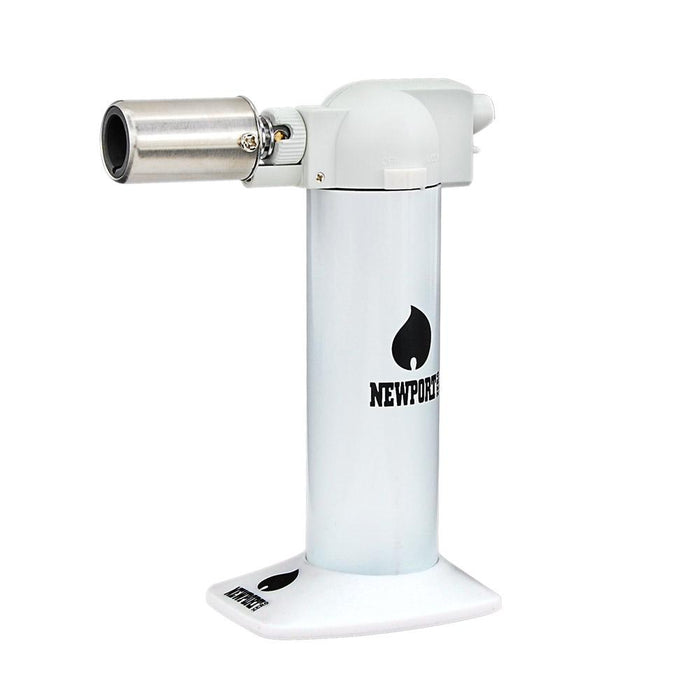 NEWPORT | Metal Cigar Torch w/ Safety Lock | 6in Tall - No Butane - White Image