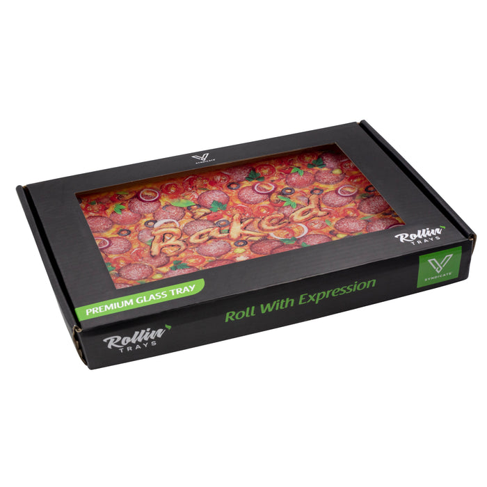 V-SYNDICATE | Baked Pizza Rolling Tray | 10in x 6.25in - Medium - Glass Image