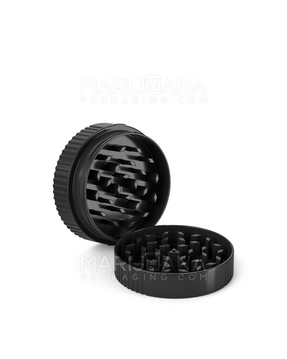 Child Resistant | Plastic Grinder Caps for Vials| 40/60 Dram - Black - 50 Count - 1