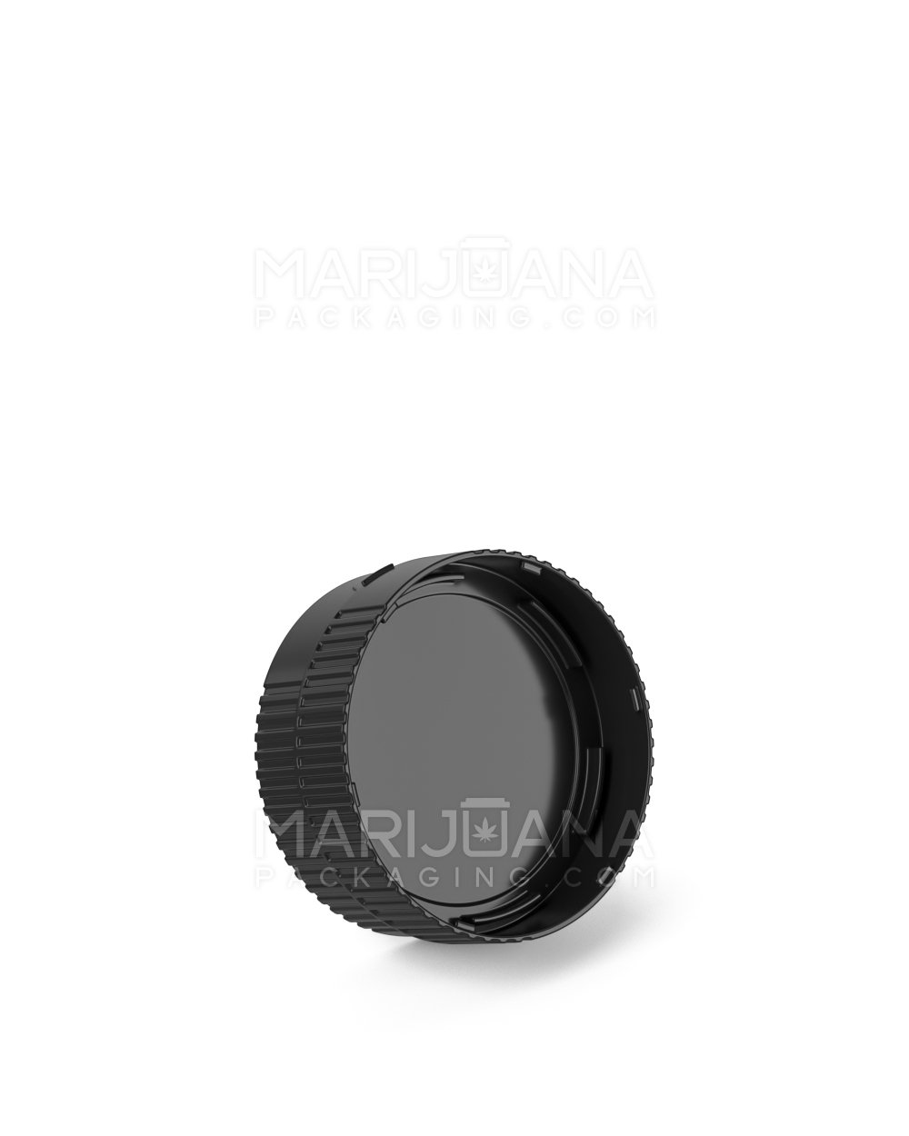 Child Resistant | Plastic Grinder Caps for Vials| 40/60 Dram - Black - 50 Count - 4