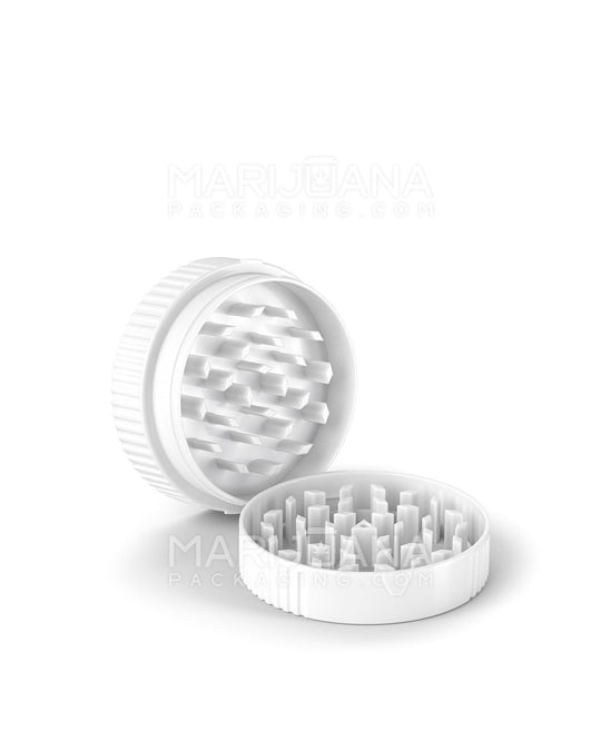 Child Resistant | Plastic Grinder Caps for Vials | 40/60 Dram - White - 50 Count - 1