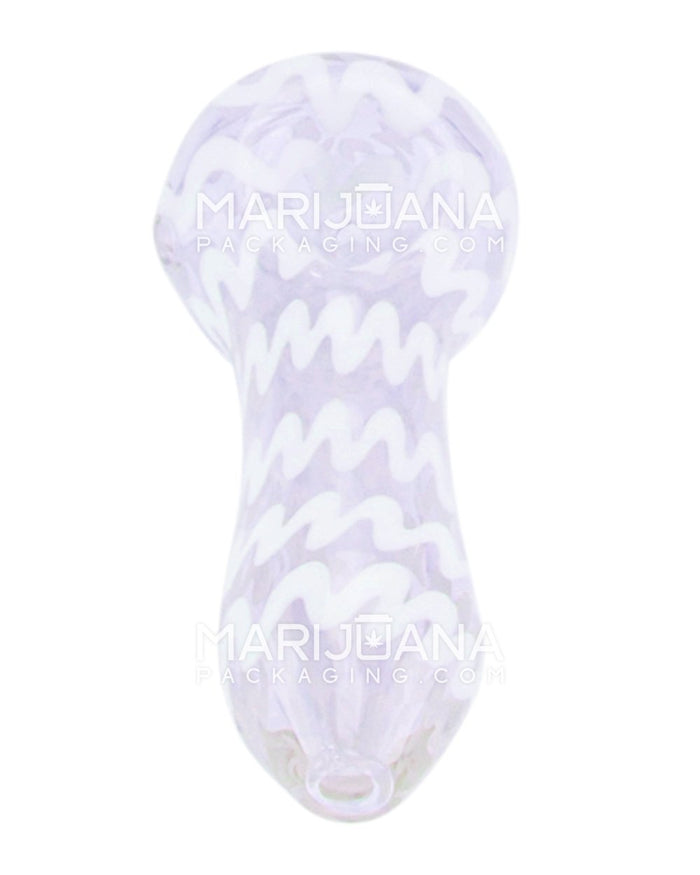 Swirl Spoon Hand Pipe | 4in Long - Glass - Purple Image