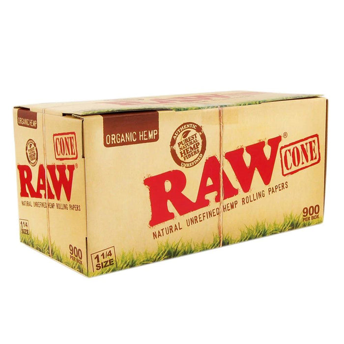 RAW | Organic 1 1/4 Size Pre-Rolled Cones | 84mm - Hemp Paper - 900 Count Image