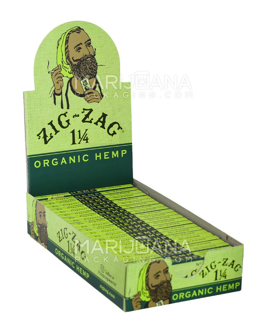 ZIG ZAG | 'Retail Display' Organic Hemp 1 1/4 Size Rolling Papers | 78mm - Hemp Paper - 24 Count - 1