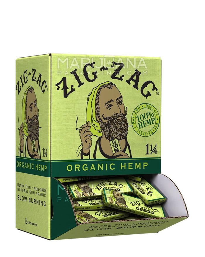 ZIG ZAG | 'Retail Display' Organic Paper 1 1/4 Size Rolling Papers | 78mm - Unbleached Paper - 48 Count Image