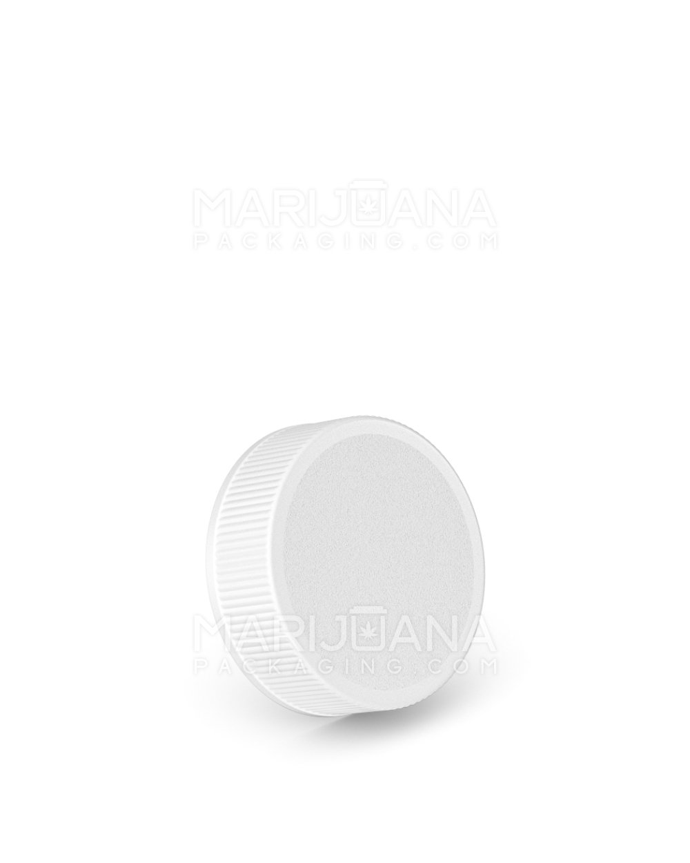 Ribbed Screw Top Plastic Caps | 28mm - Matte White | Sample - 1