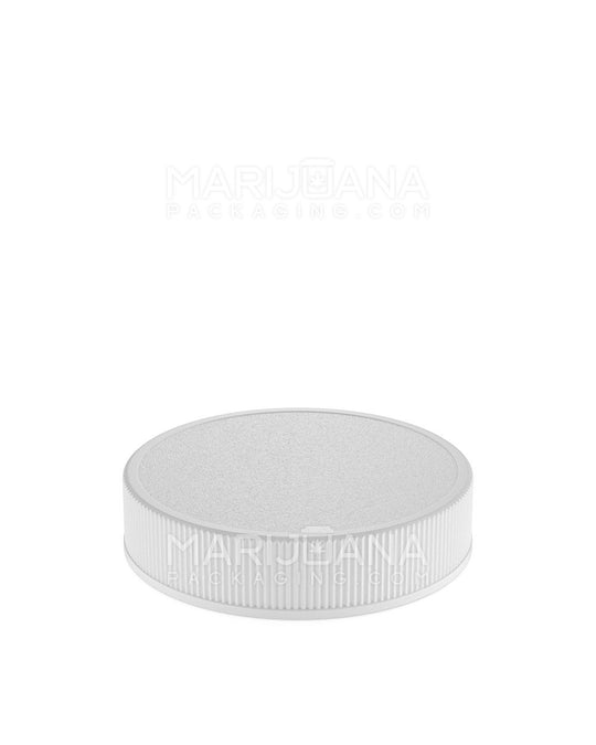 Ribbed Screw Top Plastic Caps w/ Foam Liner | 63mm - Semi Gloss White - 36 Count - 3