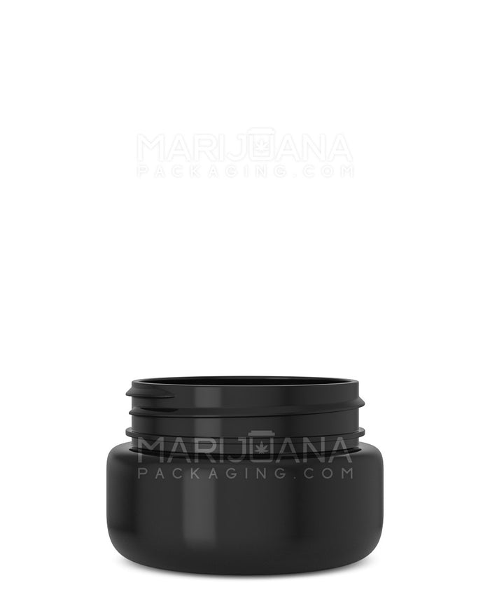 Rounded Base Black Plastic Jars | 53mm - 2oz | Sample Image