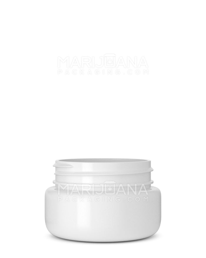 Rounded Base White Plastic Jars | 53mm - 2oz | Sample Image