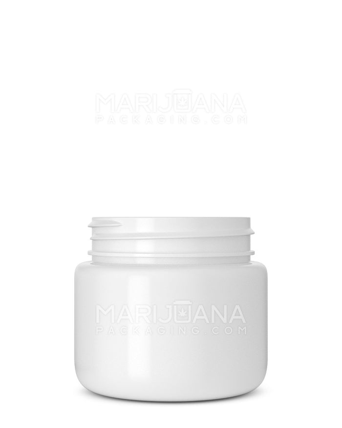 Rounded Base White Plastic Jars | 53mm - 3.75oz | Sample Image