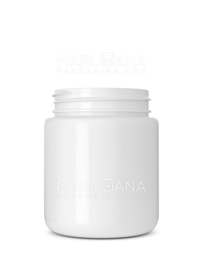 Rounded Base White Plastic Jars | 53mm - 5oz | Sample Image