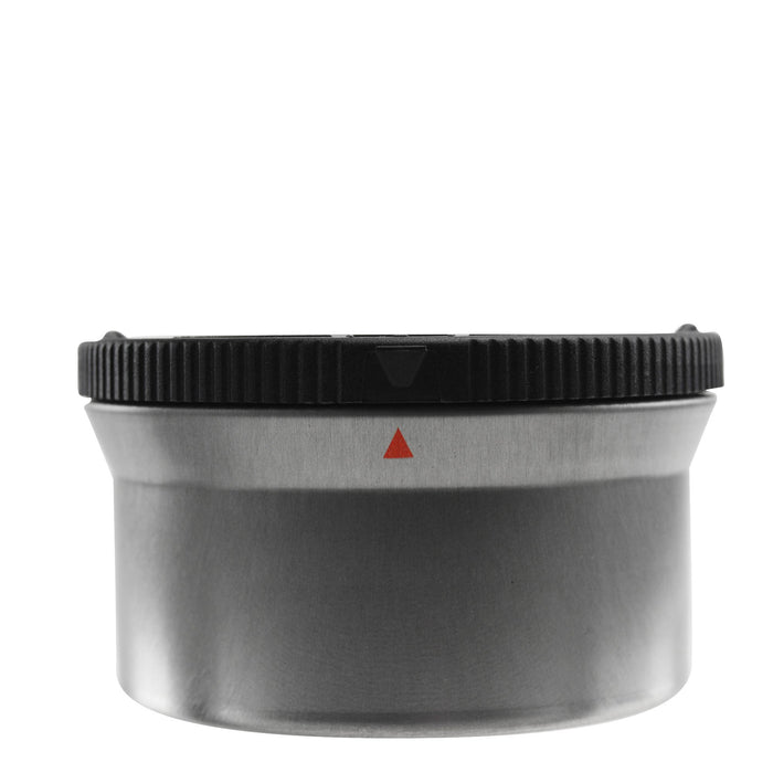 Sample Child Resistant | Safely Lock Sentinel Tin with Cap | Small and Medium - Brushed Metal Image