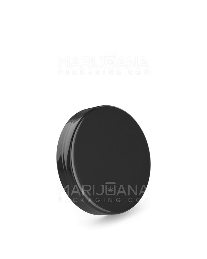 Smooth Screw Top Plastic Caps | 53mm - Glossy Black | Sample Image