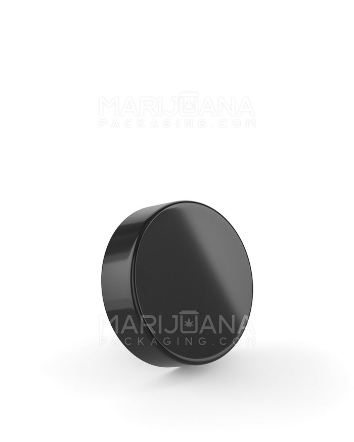 Smooth Sided Screw Top Plastic Caps | 38mm - Glossy Black Plastic | Sample Image