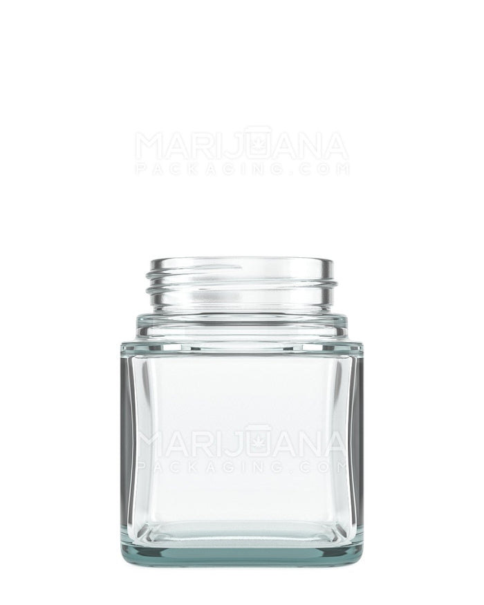 Square Clear Glass Jars | 46mm - 3oz | Sample Image