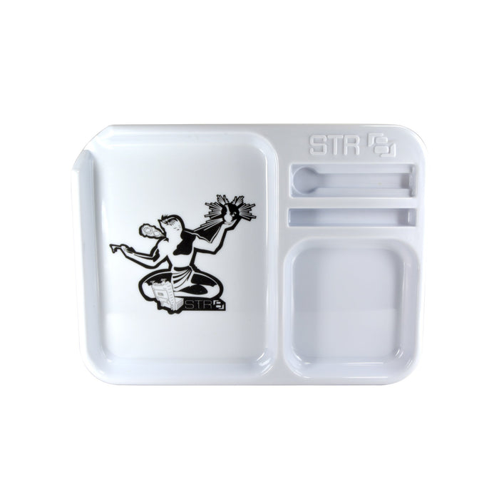 STR8 | Spirit of Detroit White Rolling Tray | 9in x 6.7in - Small - Plastic Image