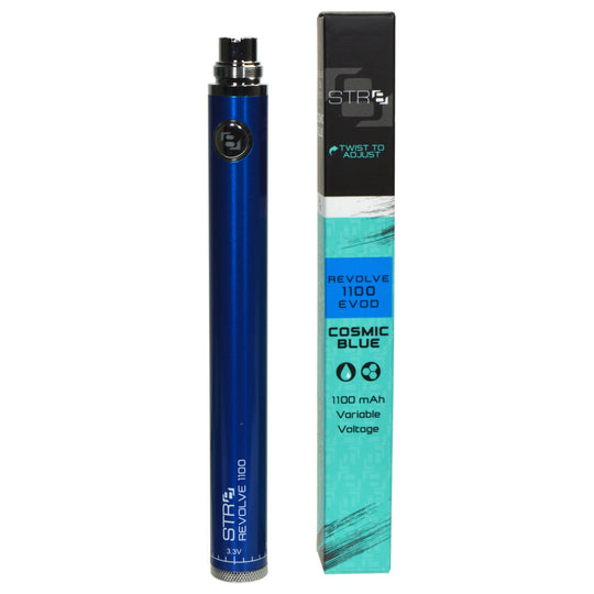 STR8 | Revolve Evod Vape Battery | 1100mAh - Blue - 5 Count - 1