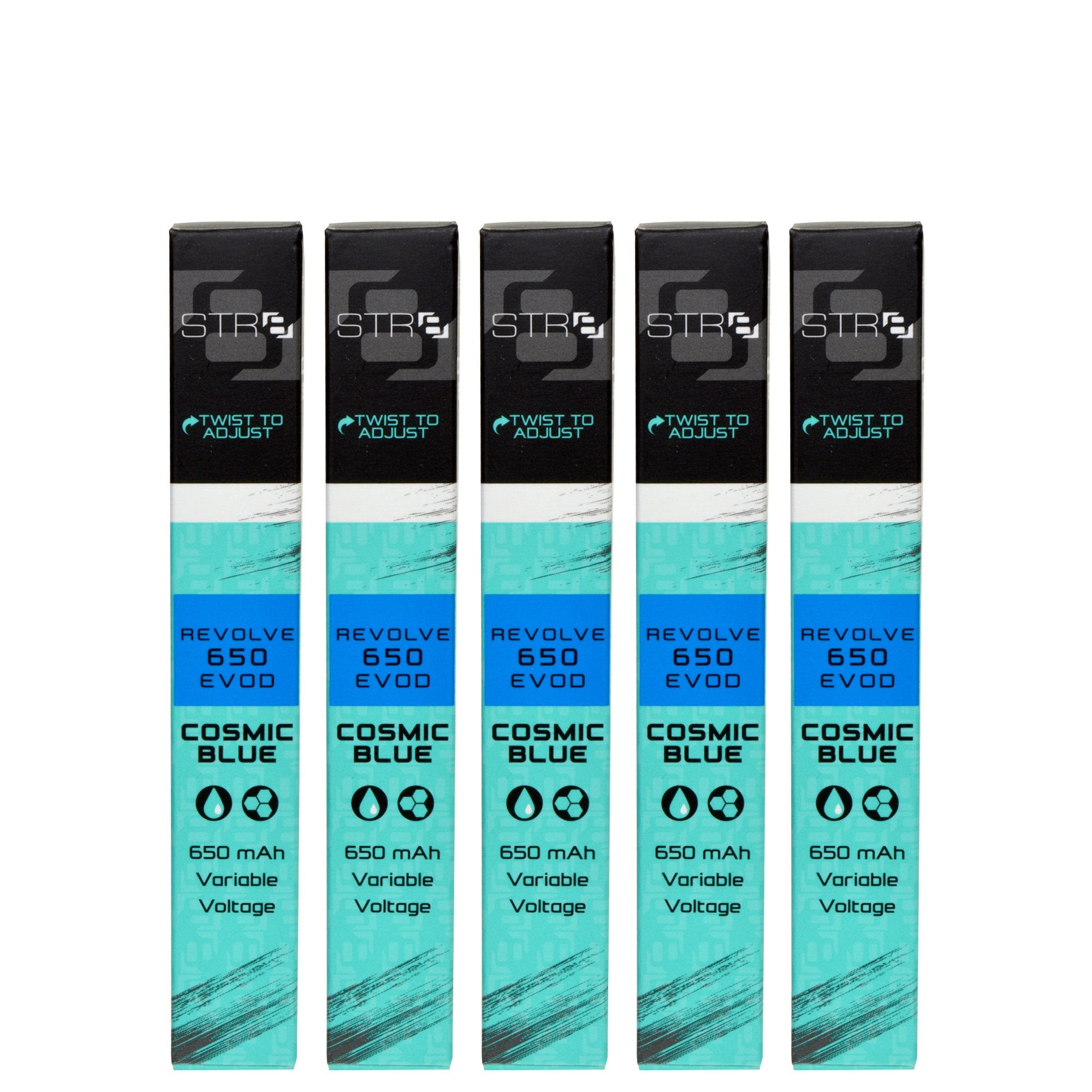 STR8 | Revolve Evod Vape Battery | 650mAh - Blue - 5 Count - 2