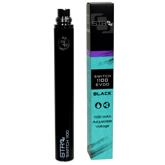 STR8 | Switch Evod Vape Battery 1100mAh - Black - 5 Count - 1