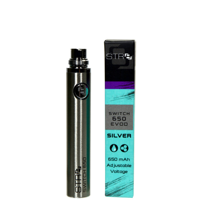 STR8 | Switch Evod Vape Battery 650mAh - Silver - 5 Count Image