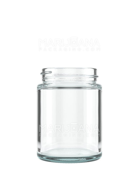 Straight Sided Clear Glass Jars with Black Cap | 53mm - 4oz - 120 Count - 2