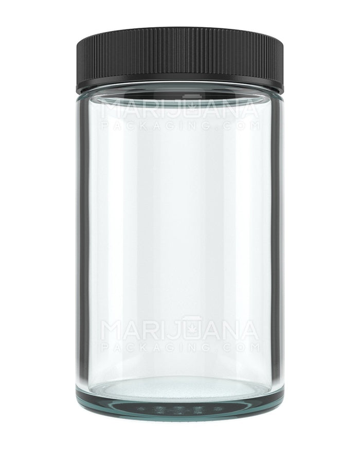 Straight Sided Clear Glass Jars with Black Cap | 63mm - 10oz - 36 Count Image