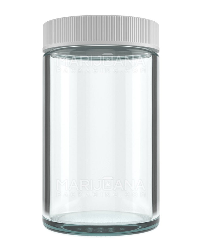 Straight Sided Clear Glass Jars with White Cap | 63mm - 10oz - 36 Count Image