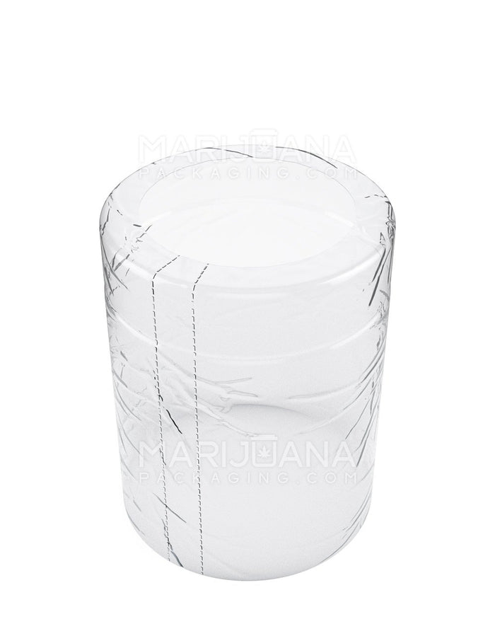 Tamper Evident Glass Jar Shrink Bands | 18oz - Clear Plastic | Sample Image