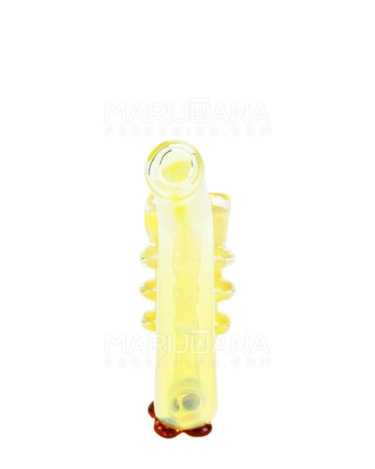 Triple Ring Gold Fume Sherlock Glass Hand Pipe 5