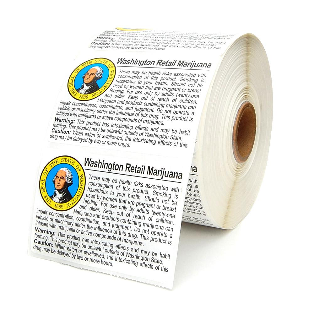 Washington Compliant Labels - Retail Marijuana - 1000 Count - 1