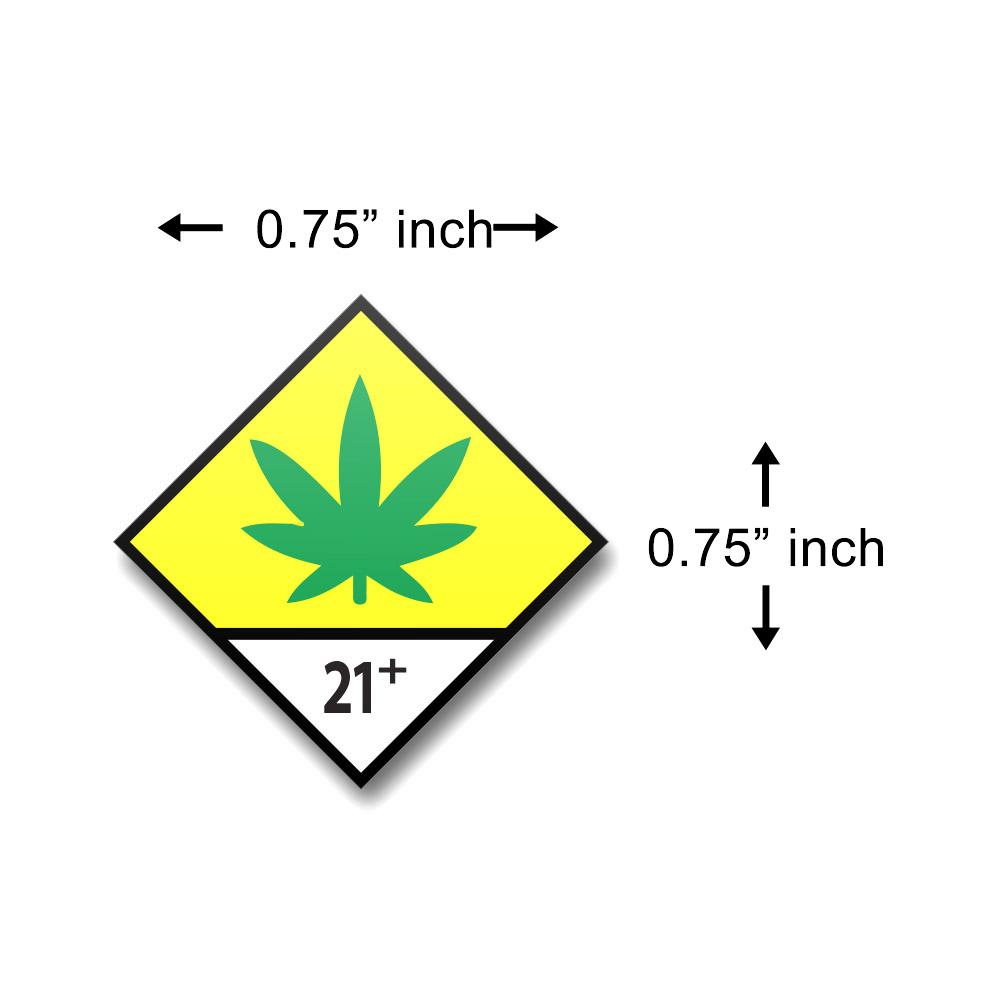 Washington Universal Symbol 21+ Labels | 1in x 1in - Square - 1000 Count - 4