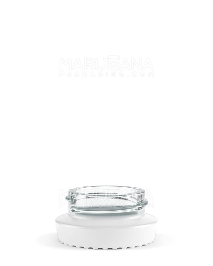 Matte White Glass Concentrate Containers | 38mm - 7mL | Sample Image