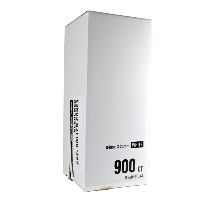 White Pre-Rolled Cones | 84mm - White Paper - 900 Count Image