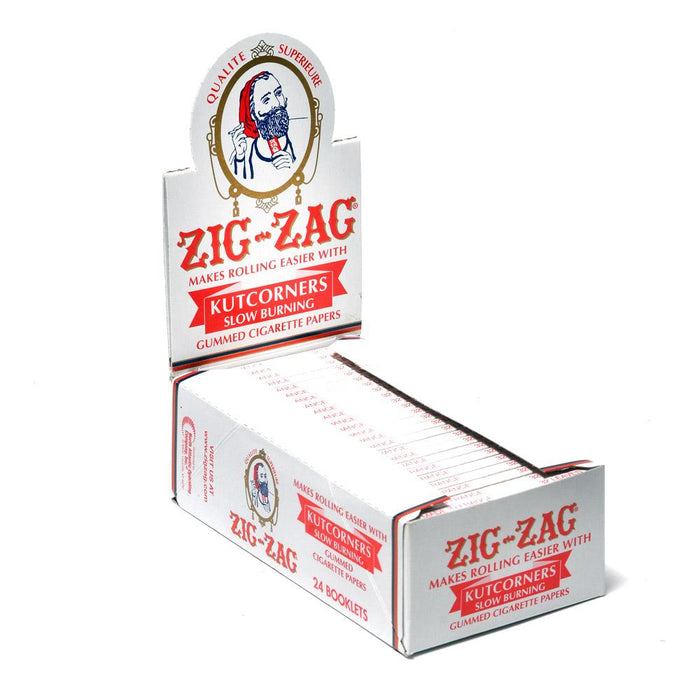 ZIG ZAG | 'Retail Display' Slow Burning Rolling Papers | 70mm - Kutcorners - 24 Count Image