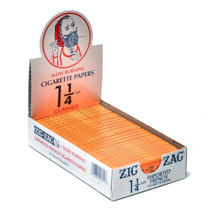 ZIG ZAG | 'Retail Display' 1 1/4 Size Rolling Papers | 83mm - Orange - 24 Count Image