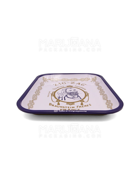 ZIG ZAG | White Rolling Tray | 13.4in x 10.8in - Large - Metal - 2